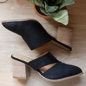 Black CCOCCI Cut Out Mules